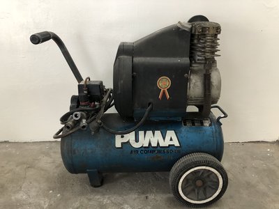 超值"PUMA 3HP 30L 空壓機 活塞式 220V 送一條空氣軟管和氣動板手1隻 二手良品