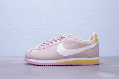 Nike Classic Cortez 白粉 皮革 休閒運動慢跑鞋 阿甘鞋 女鞋 807471-201