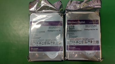 WD硬碟 紫標12T 工業包裝 過保