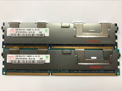 原廠現代海力士8G 2RX4 PC3-10600R DDR3 1333 ECC REG伺服器記憶體