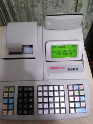[客訂商品 勿下標]  ACCUPOS A600二聯式全中文發票收銀機  中古機  不含錢櫃  保固半年(3號機)