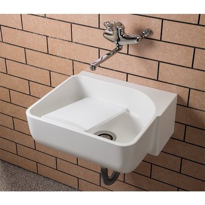 【亞御麗緻衛浴】掛壁式人造石洗衣槽 52x46x21cm