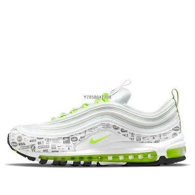 【正品】Nike Air Max 97 Reflective LogO 白綠氣墊休閒運動慢跑鞋 DH0006-100男女鞋[上井正品折扣店]