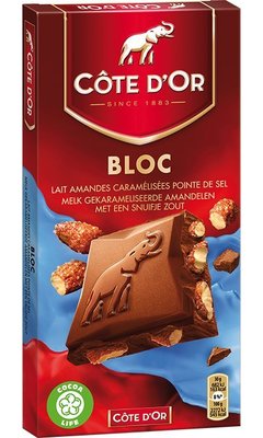 比利時代購巧克力-Cote d'Or 比利時大象牌牛奶焦糖巧克力片，買10片送1片，另有提供86%黑巧克力供顧客選購。