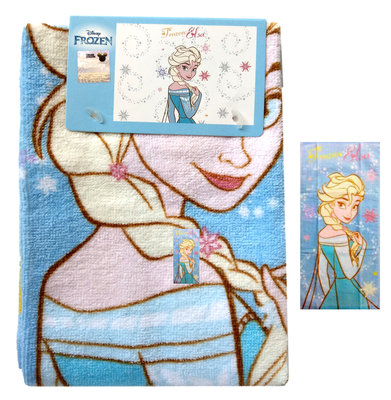 【卡漫迷】 冰雪奇緣 小 毛巾 一入 艾莎 手繪 ㊣版 Frozen 安娜 Elsa Anna 童巾 洗臉巾 擦手巾