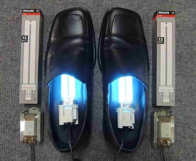 PL13W安定器+燈座+電源線+PHILIPS燈管 鞋內殺菌劑量最強烘鞋殺菌燈 寵物窩墊殺菌 搜尋(杜鵑水族)