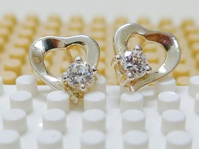 泰國銀飾－925純銀－情有獨鍾－耳針式耳環【QQ小咪】