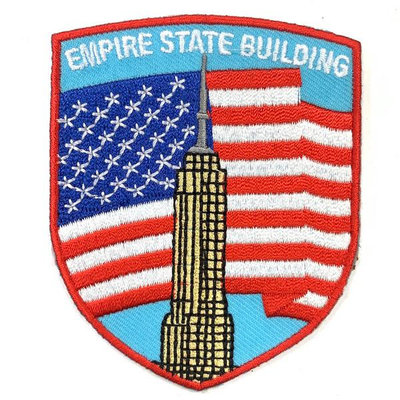 【A-ONE】美國 紐約 帝國大廈 電繡刺繡布章 貼布 布標 燙貼 徽章 肩章 NYC 識別章 背包貼NO.405