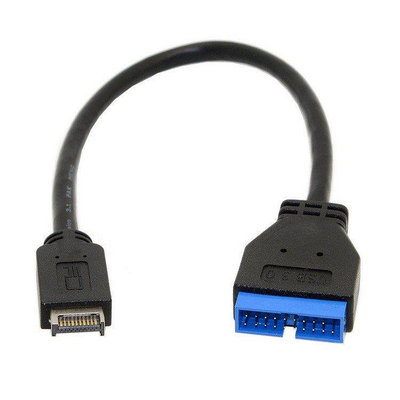 熱賣 UC-052 華碩主機板USB 3.1迷你20pin轉3.0主機板標準19/20pin轉接線新品 促銷
