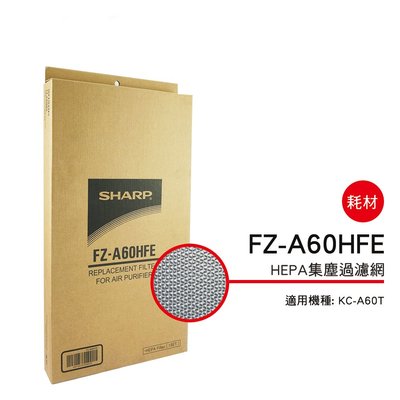 [東家電器]SHARP 夏普HEPA集塵過濾網 FZ-A60HFE 適用機種型號:KC-A60T公司貨附發票