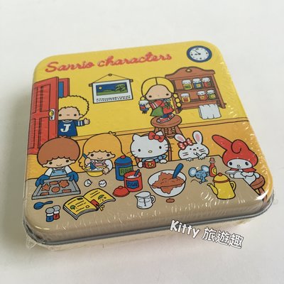 [Kitty 旅遊趣] Hello Kitty 便條紙附鐵盒 凱蒂貓 70年代經典圖案 收納盒 小便條紙 日本製