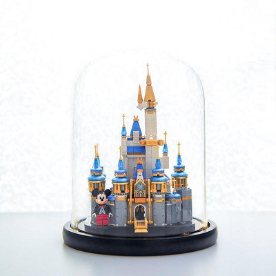 【熱賣下殺價】 擺件玻璃罩LEGO樂高40478迷你迪士尼小城堡米奇水晶玻璃罩展示盒女圣誕禮物新款
