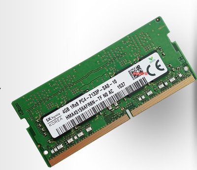 SK海力士4GB 1RX8 PC4-2133P DDR4  HMA451S6AFR8N筆電記憶體條