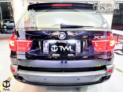 TWL台灣碳纖-BMW-NEW X5 E70 07 08 09 10年 改新款11年 光柱光條LED紅白晶鑽尾燈組LCI
