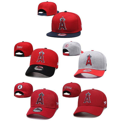 【新品熱銷】MLB 洛杉磯天使隊棒球帽 男女通用 可調整 彎簷帽 平沿帽 嘻哈帽 運動帽 時尚帽子 5款式