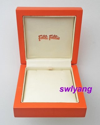 Folli Follie 真品 名牌精品首飾盒 珠寶盒 包裝盒 logo 耳環 項鍊 手鍊 橘色