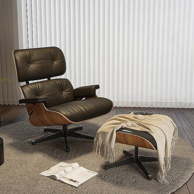 伊姆斯躺椅Eames沙發椅設計師椅子家用單人沙發椅意式極簡休閑椅