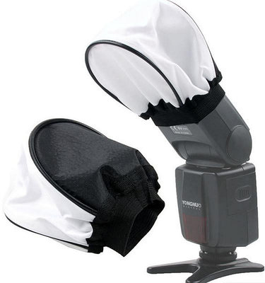 機頂閃光燈柔光罩通用型萬用罩熱靴閃光燈柔光布罩攝影外閃柔光罩