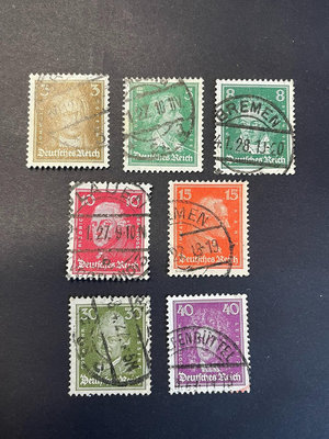 德國 1926-1927 郵票 名人 歌德貝多芬巴赫丟勒等16517