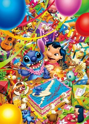 超低價出清!!日本正版拼圖迪士尼 STITCH 史迪奇 莉羅 星際寶貝 生日派對 2000片絕版拼圖(2000-540)