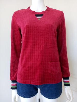【特價新品】原價1780的專櫃品牌EPEE紅色長袖上衣(女、F號)