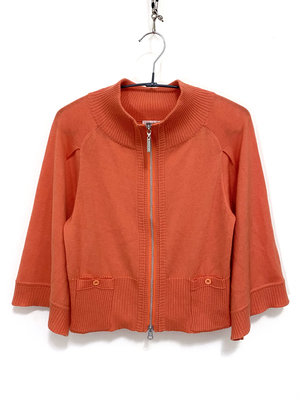 HIROKO BIS 日本 專櫃 橘色 喀什米爾 羊毛 寬袖 針織 短外套