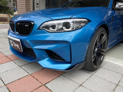 《※台灣之光※》全新 BMW 寶馬 F87 正M2 CARBON 卡夢 高品質 抽真空 碳纖維 前保定風翼組 二件式