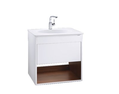 《振勝網》凱撒衛浴 LF5024 / EH15024DDP /60cm 面盆+白色抽屜式浴櫃 下方開放置物空間 不含龍頭
