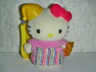L.(企業寶寶玩偶娃娃)少見2000年麥當勞發行Hello Kitty凱蒂貓歡樂日記~美夢篇絨布娃娃吊飾!