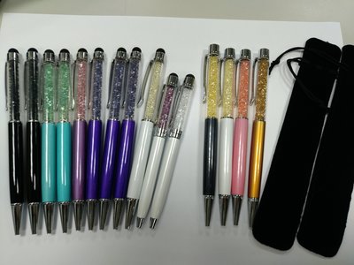 (生日禮物)施華洛世奇同款 水晶筆/觸控筆(黑水晶/白水晶/粉紅/古銅金/紫水晶/藍水晶)圓珠筆水鑽筆