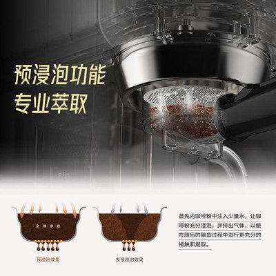 HiBREW咖喜萃H11意式半自動咖啡機家用辦公小型一體蒸汽濃縮奶泡