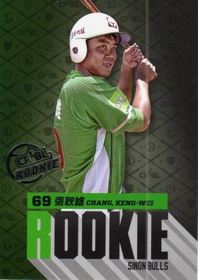 2012 中華職棒 年度球員卡 興農牛 義大犀牛 新人卡 rookie 張耿維 RC45