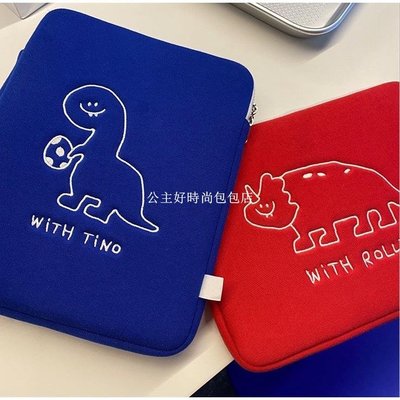 收納包 筆電包 BABE |ins卡通恐龍蘋果筆電包韓國可愛pro13內袋15寸11寸