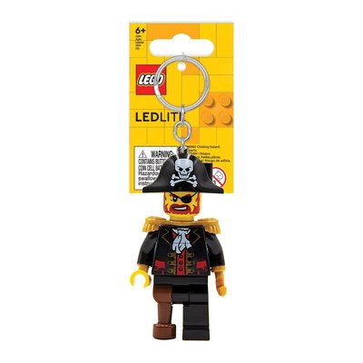 正版 LEGO 樂高鑰匙圈 紅鬍子海盜船長鑰匙圈燈 LED 人偶造型鑰匙圈燈 手電筒 COCOS LG320