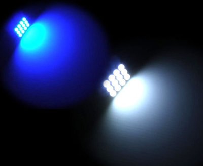 吉特汽車百貨 - LED T10 雙尖12晶片 SMD室內燈 (藍光/白光)兩種規格~99元/組~TOYOTA ALTIS YARIS