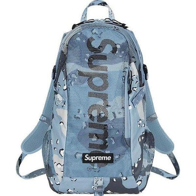 Supreme Backpack 20ss 迷彩藍後背包