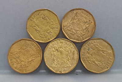 幣729 南非1996年10分硬幣 共5枚