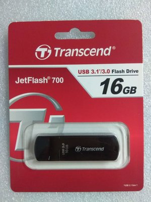 @淡水無國界@ Transcend 創見 16G 隨身碟 USB3.0 16GB JF700 黑色 拇指碟 16G