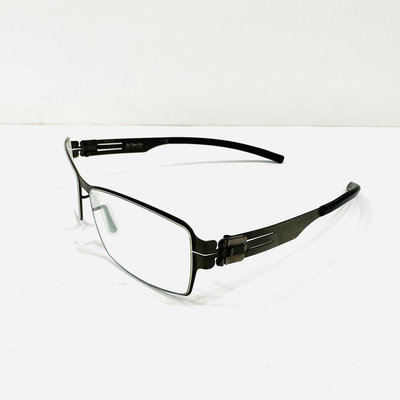 《名家眼鏡》ic! berlin 德國薄鋼框鐵灰色光學鏡框Gilbert T. Graphite【台南成大店 】