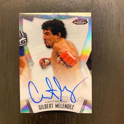 2012 Finest UFC Autographs Gilbert Melendez  親筆簽名 格鬥拳擊卡 卡片