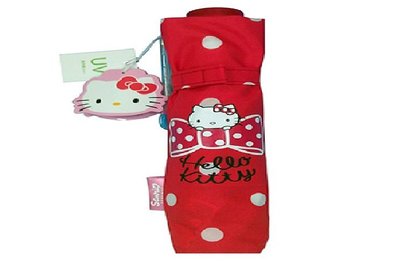 GIFT41 4165 本通 新莊店 HELLO KITTY 雨傘 晴雨傘 折傘 抗uv RKT 3278