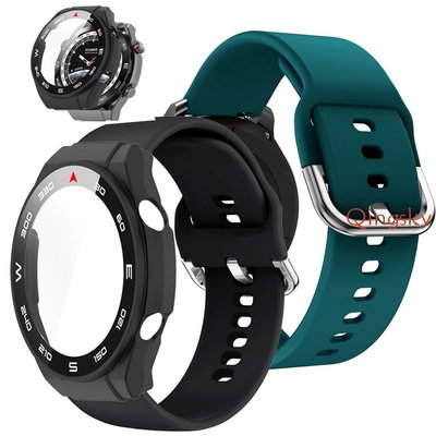 華為手錶 Ultimate Case 錶帶智能手錶保護套 PC 玻璃保護套 Smartwatch 錶帶運動手鍊華為錶帶