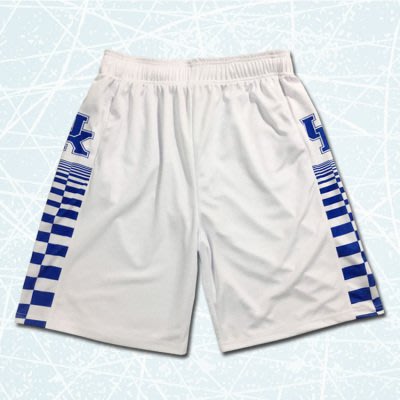 肯塔基大学NCAA籃球運動短褲 口袋版 白色 藍色