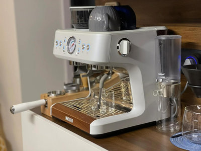 柏翠PE3899雙鍋爐意式全半自動咖啡機家用奶泡機研磨一體機小型