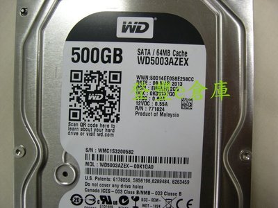 【登豐e倉庫】 YF249 黑標 WD5003AZEX-00K1GA0 500G SATA3 硬碟