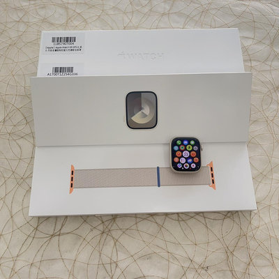 【艾爾巴二手】Apple Watch S9 41mm GPS 星光色 魔鬼氈錶環#二手手錶#保固中#勝利店VV1F9
