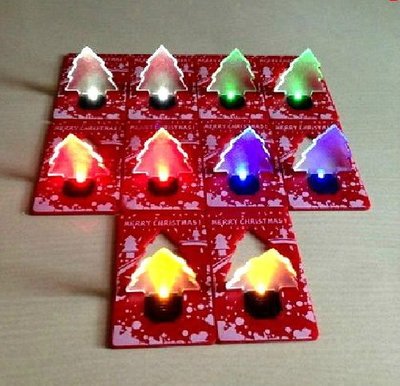 聖誕樹小夜燈 聖誕樹卡片燈 LED小夜燈 創意禮品 創意耶誕節禮品