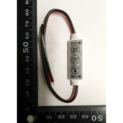 單色燈條 或LED 三鍵控制器 可調亮度 閃爍控制 紅黑線接頭