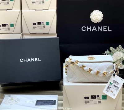 [二手]Chanel 春夏新款small hobo bag流浪包 AS2479白色