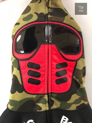 [FDOF] BAPE BMX MASK FULL ZIP HOODIE 黑色外套假面帽夾日本